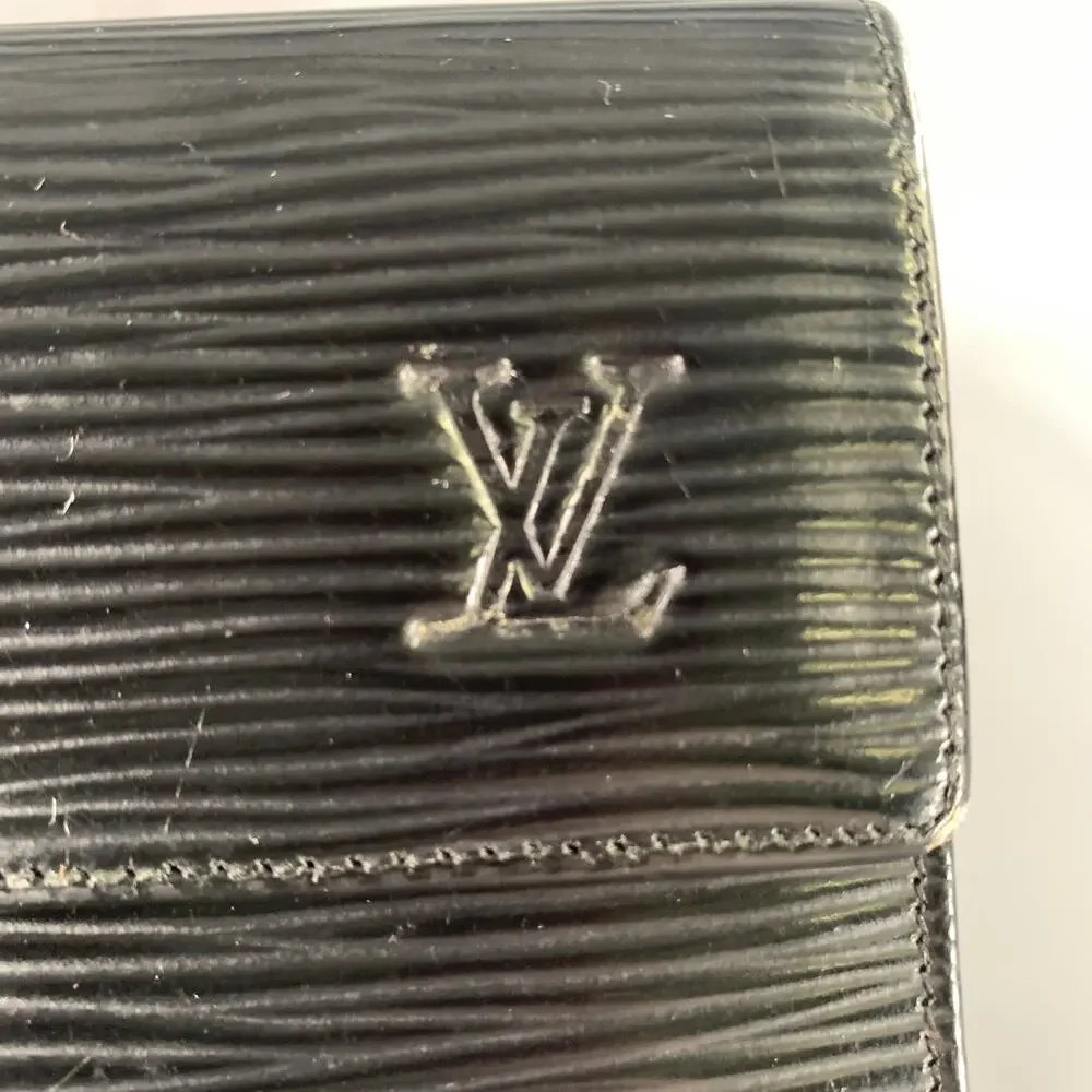 LOUIS VUITTON Black Epi Leather Wallet